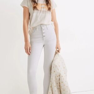 Madewell Women's White High-Waisted Skinny Jeans